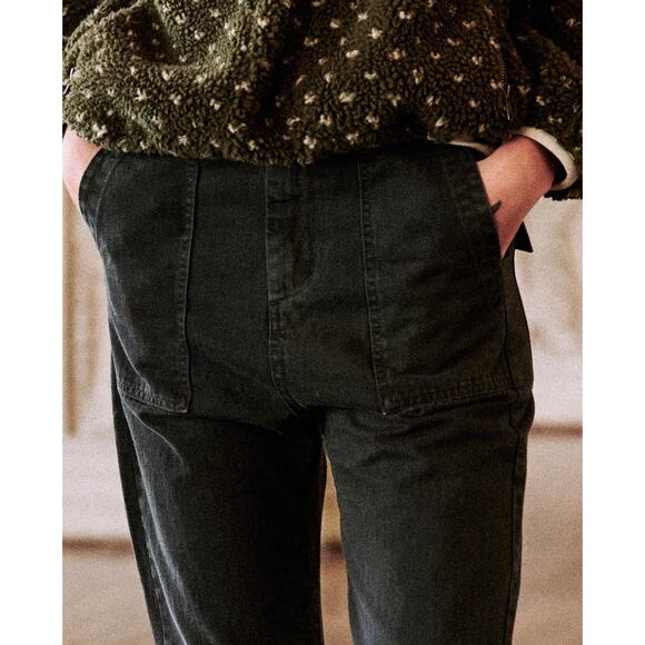 The Great The Ranger Pant | Cropped Wide Leg in Washed Black | Size 27 - Picture 4 of 9